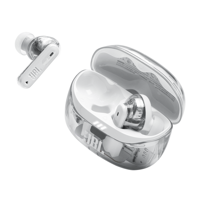 JBL Tune Beam 2 Ghost Edition - Ghost White - True Wireless Noise Cancelling Earbuds - Detailshot 2 image number null